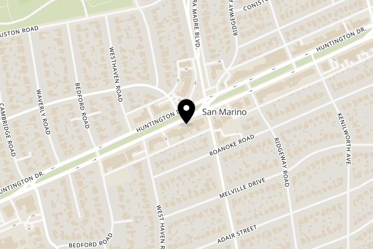 Map showing the location of Mari Vees on 2150 Huntington Dr in San Marino
